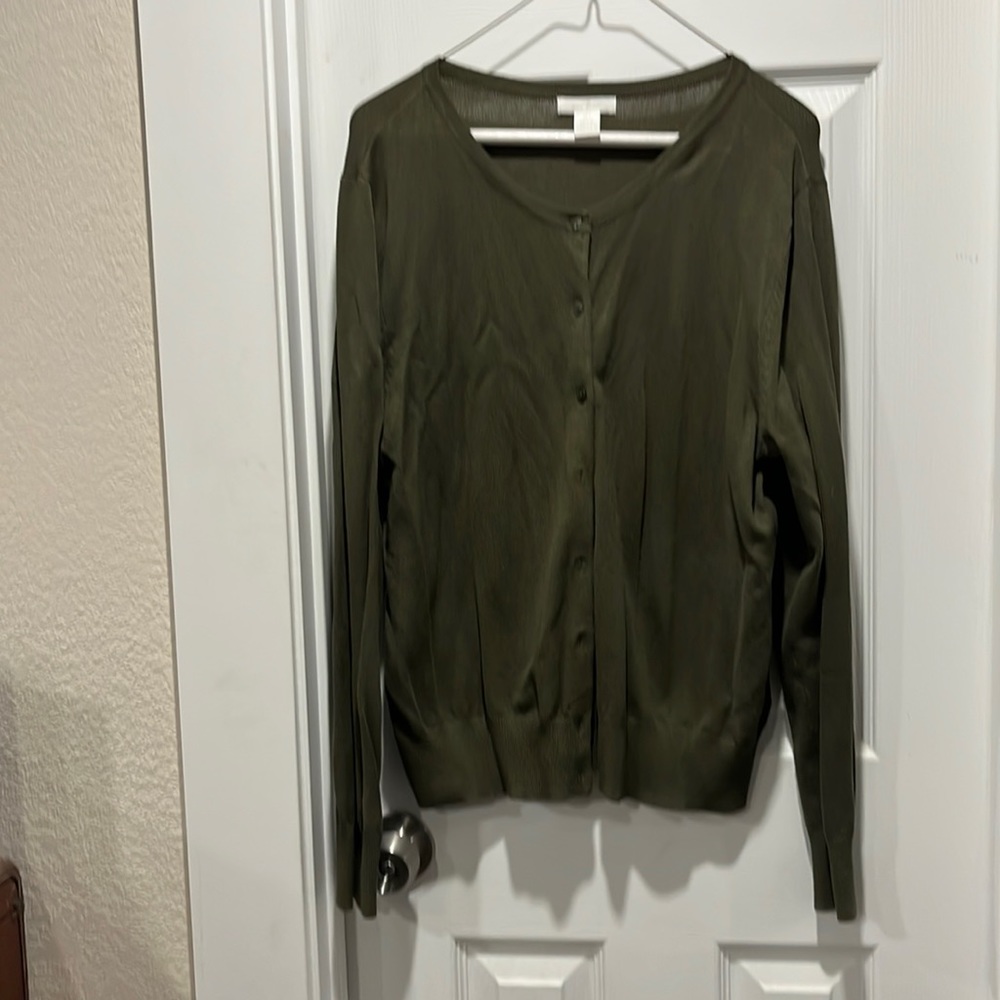 Olive green H&M cardigan